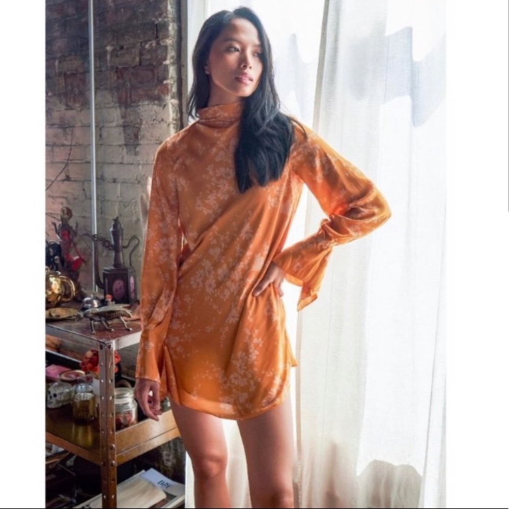 Free People Golden Combo Mini Dress